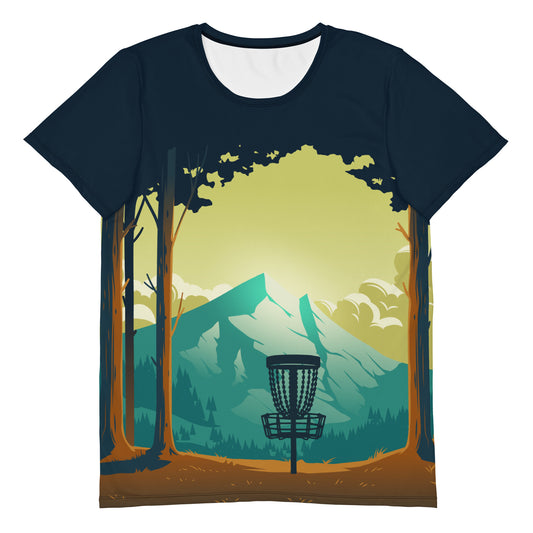 Athletic Disc Golf Shirt - "Sunset Bliss" design