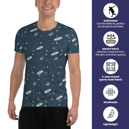 Athletic Disc Golf Shirt - "Space" design