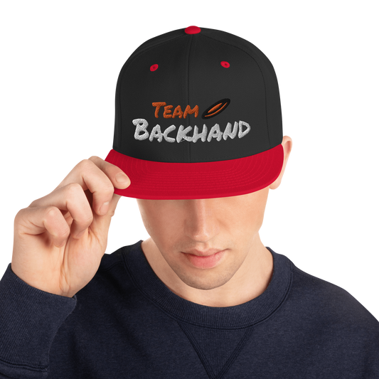 Team Backhand Disc Golf Snapback Hat - NicedNation Disc Golf Hat